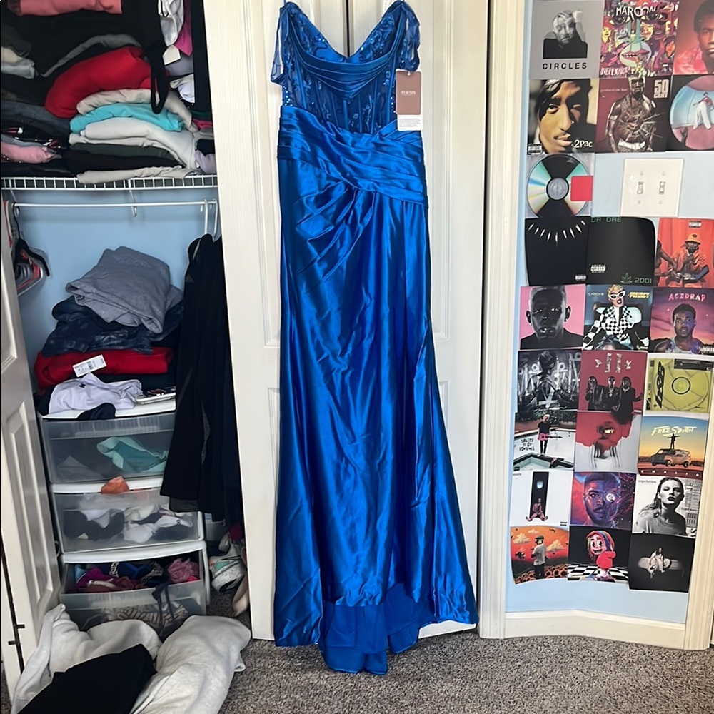 Elegant Blue Prom Dress